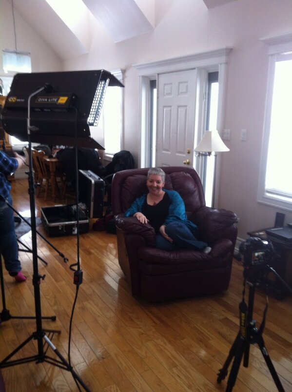 Colleen being interviewed